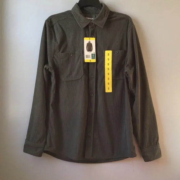 NWT 32 DEGREES HEAT Men’s Corduroy Chimera Lightweight Overshirt size Small - Picture 2 of 16